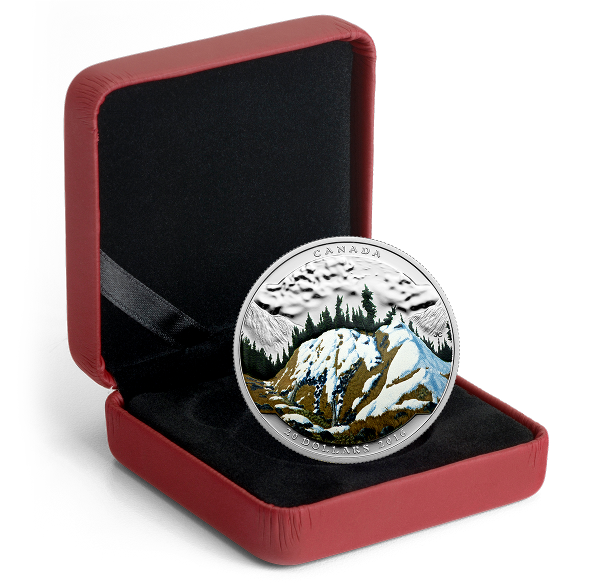 1 oz. Fine Silver Coloured Coin - Landscape Illusion: Mountain