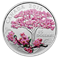 Pièce colorée en argent fin - Célébration du printemps : Cerisier en fleur - Tirage : 6 500 (2016)