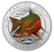 Pièce colorée de 1 oz en argent pur - Série Poissons de grande taille : L'omble chevalier - Tirage :