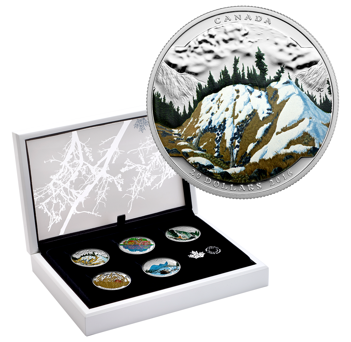 RSVP Moonz 5本セット 1 oz. Fine Silver Coloured 5-Coin Subscription - Landscape