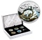 Abonnement à la série de cinq pièces colorées de 1 oz en argent fin - Paysages et illusions - Tirage