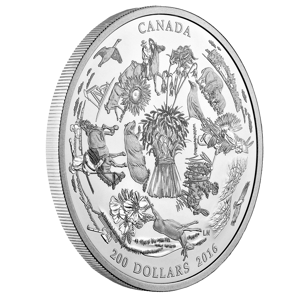 Canada's Vast Prairies – $200 for $200 Fine Silver Coin (2016