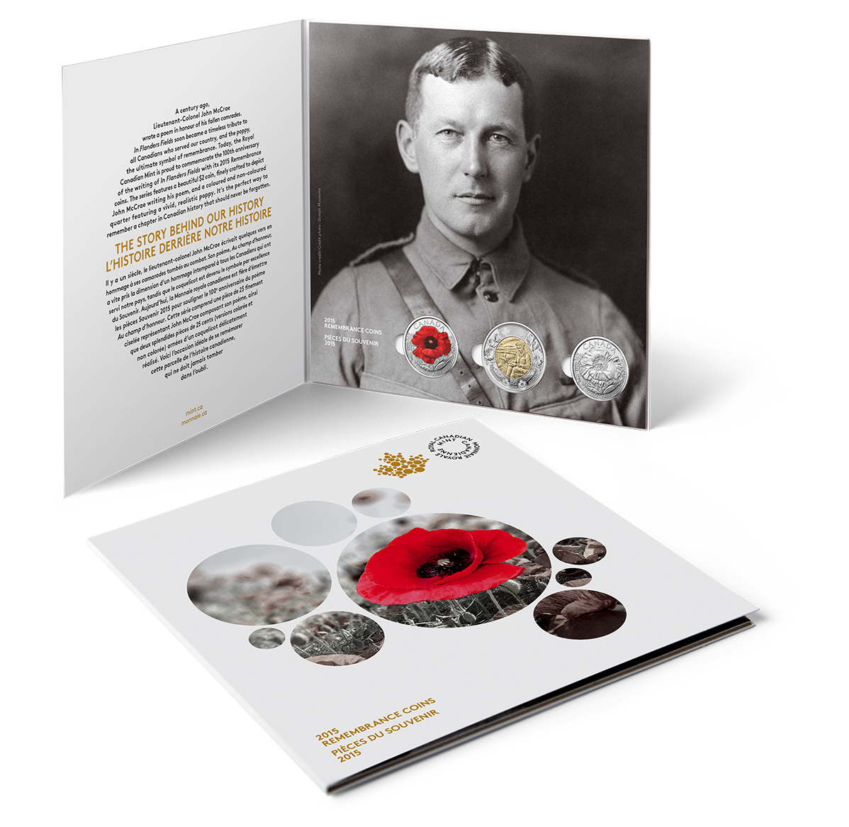 2015 Remembrance Collector Card In Flanders Fields and Poppy The