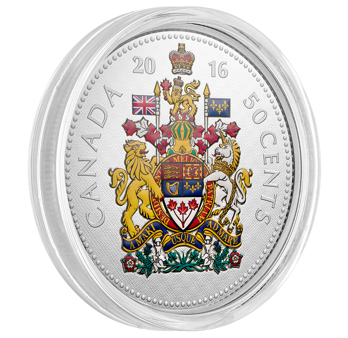 5 oz. Pure Silver Coloured Coin - Big Coin Series: 50-Cent Coin - Mintage:  1,500 (2016) | The Royal Canadian Mint