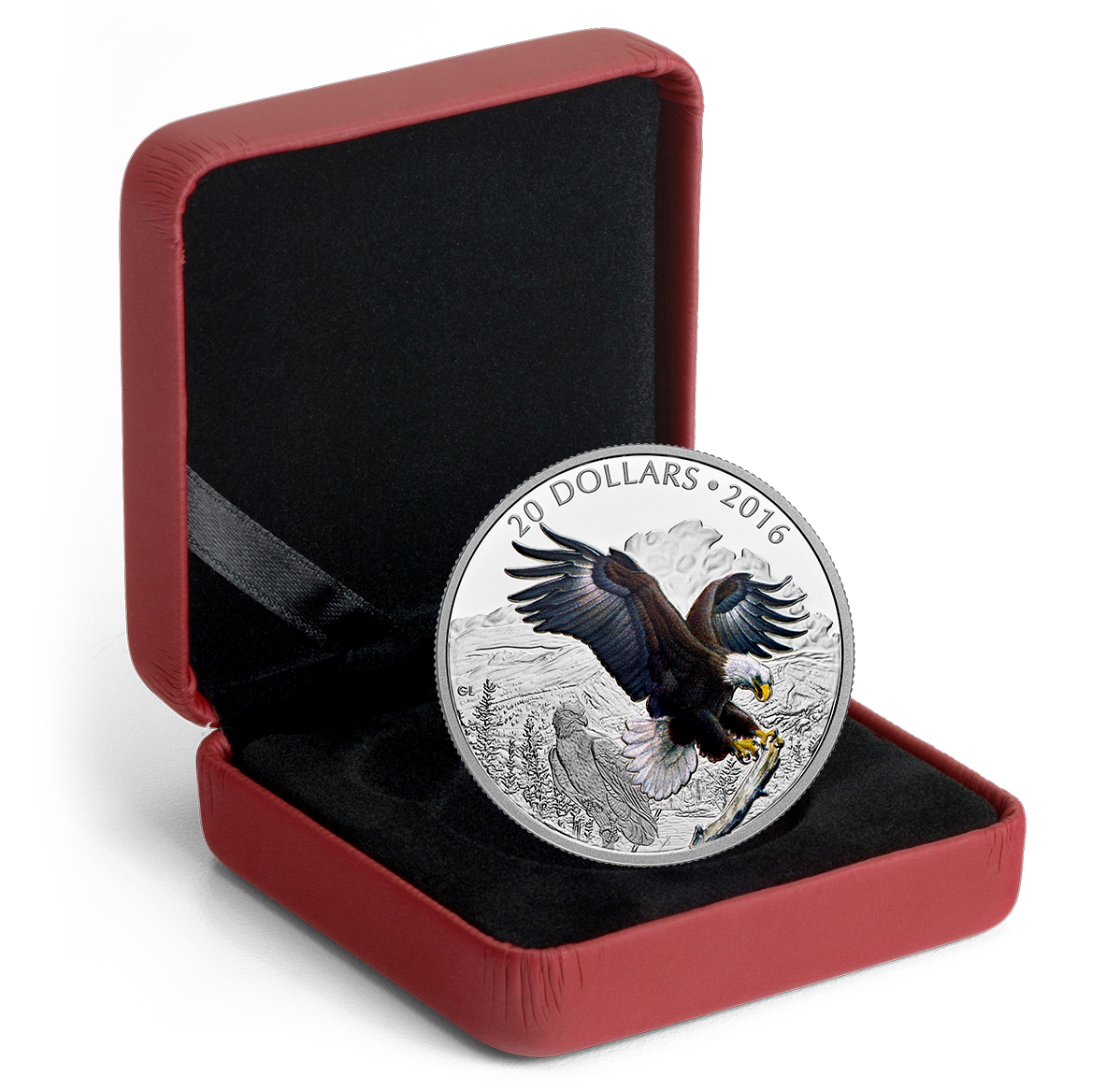 NT 2016 Baronial Bald Eagle Colorized Prf $20 Silver Coin 1oz .9999 Fine 17716 