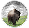 Pièce colorée de 1 oz en argent pur - Animaux majestueux : Bison bienveillant - Tirage : 6 500 (2016
