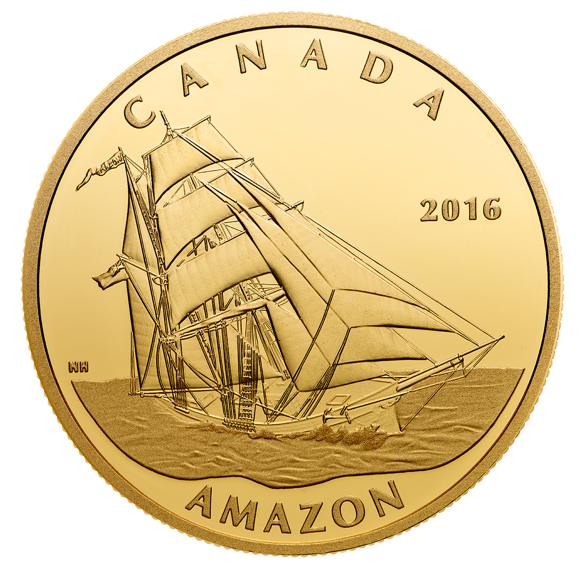 1 oz. Pure Gold Coin - Tall Ships Legacy: The Amazon