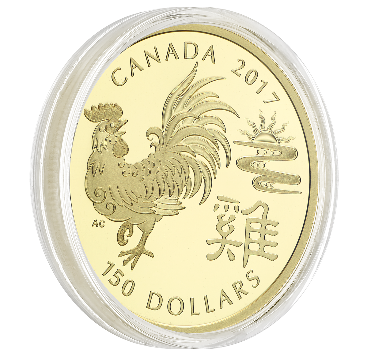 18-karat Gold Coin - Year of the Rooster - Mintage: 2,500 (2017
