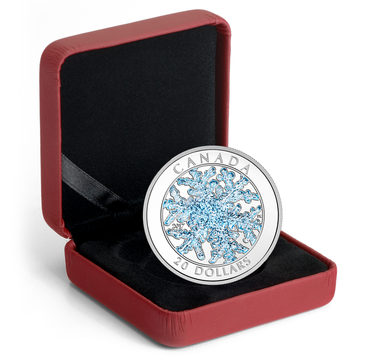 1 oz. Pure Silver Coloured Coin - Snowflake - Mintage: 6,000 (2017