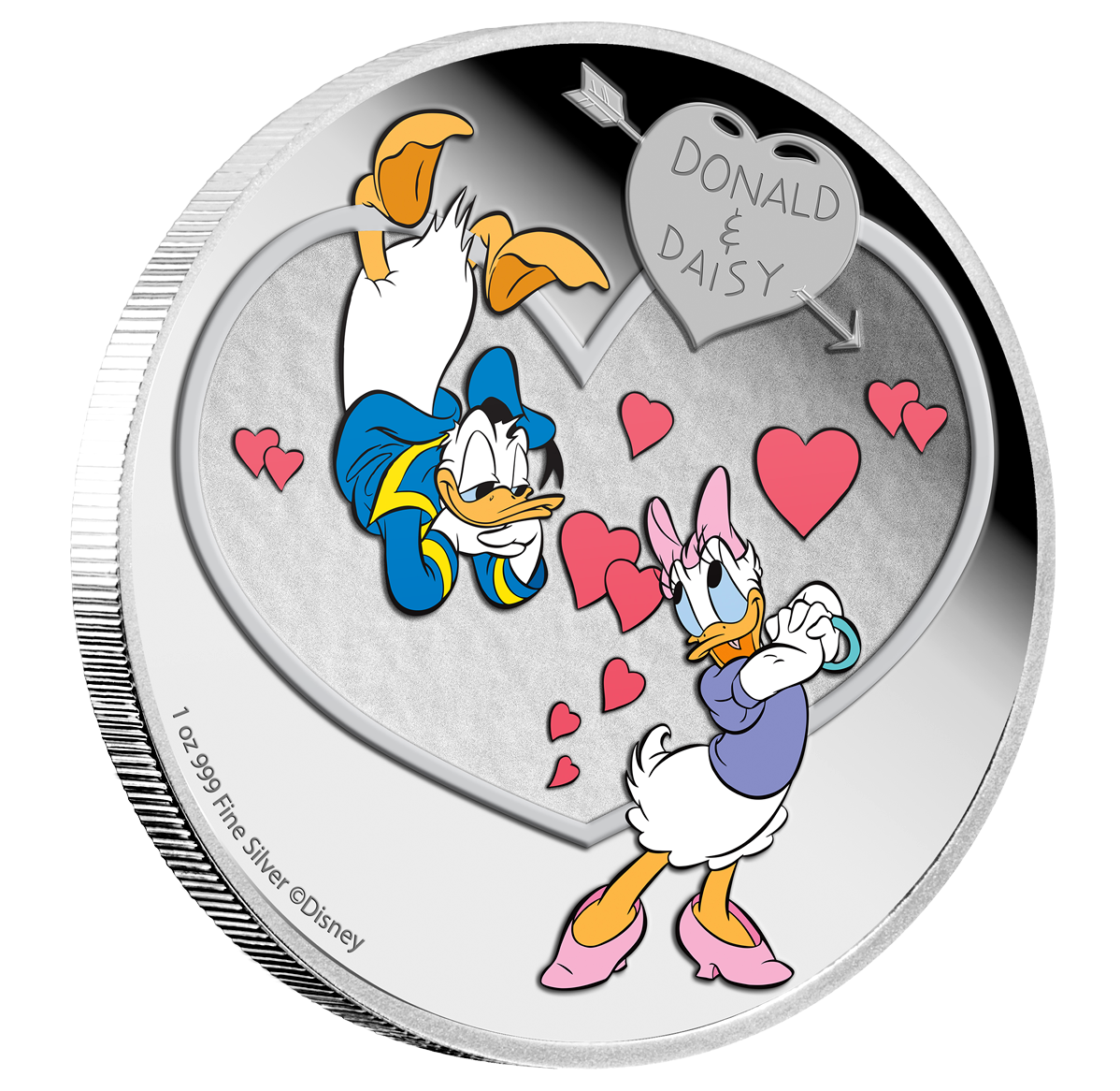 クラフト・布製品 love.donald.duck0526 Disney Love Crazy Donald Duck and Daisy Duck - 1 oz. Fine Silver