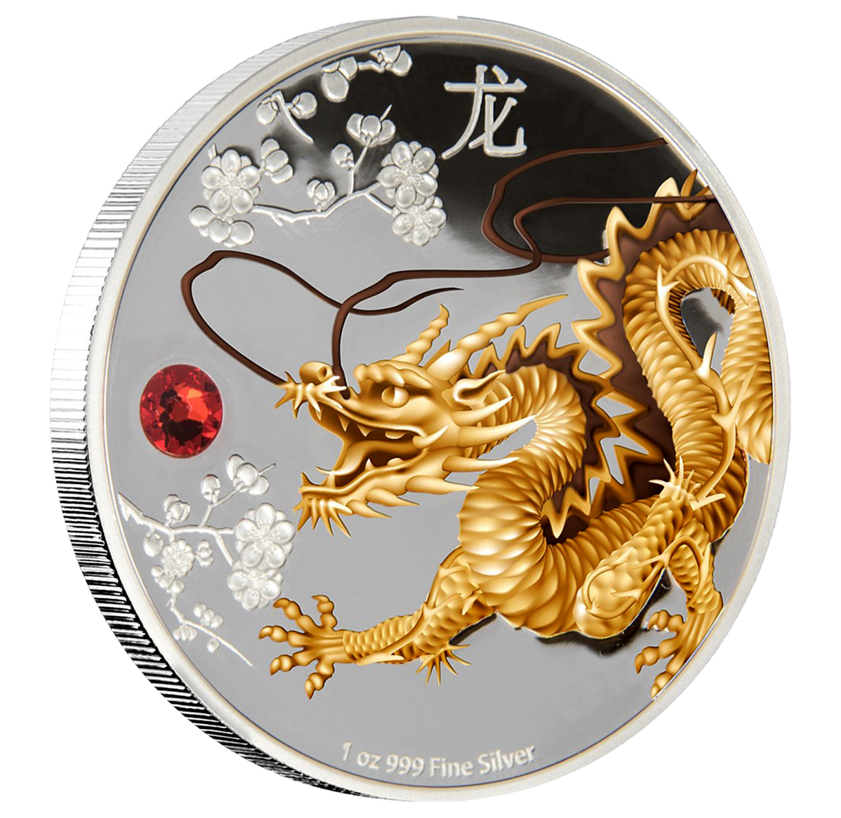 1 oz. Fine Silver Coloured Coin – Feng Shui: Dragon (2015