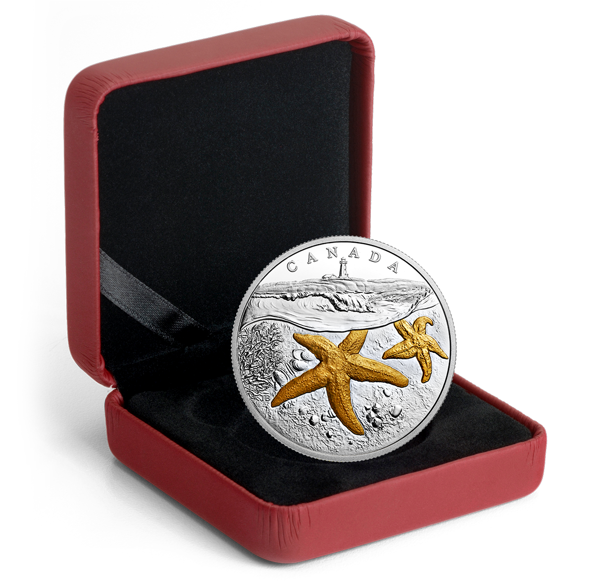 1 oz. Pure Silver Gold-Plated Coin - From Sea To Sea To Sea