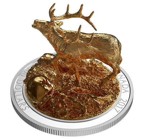 10 oz. Pure Silver Gold-Plated Coin - Sculpture of Majestic