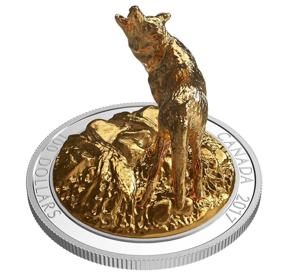 10 oz. Pure Silver Gold-Plated Coin - Sculpture of Majestic