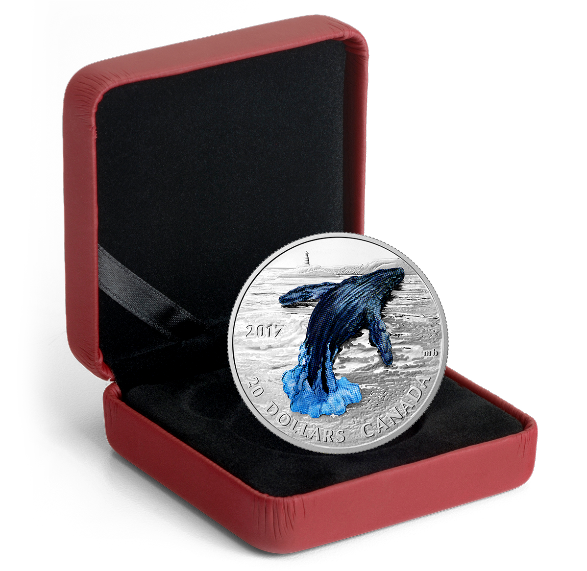 1 oz. Pure Silver Coin - Three-Dimensional Breaching Whale