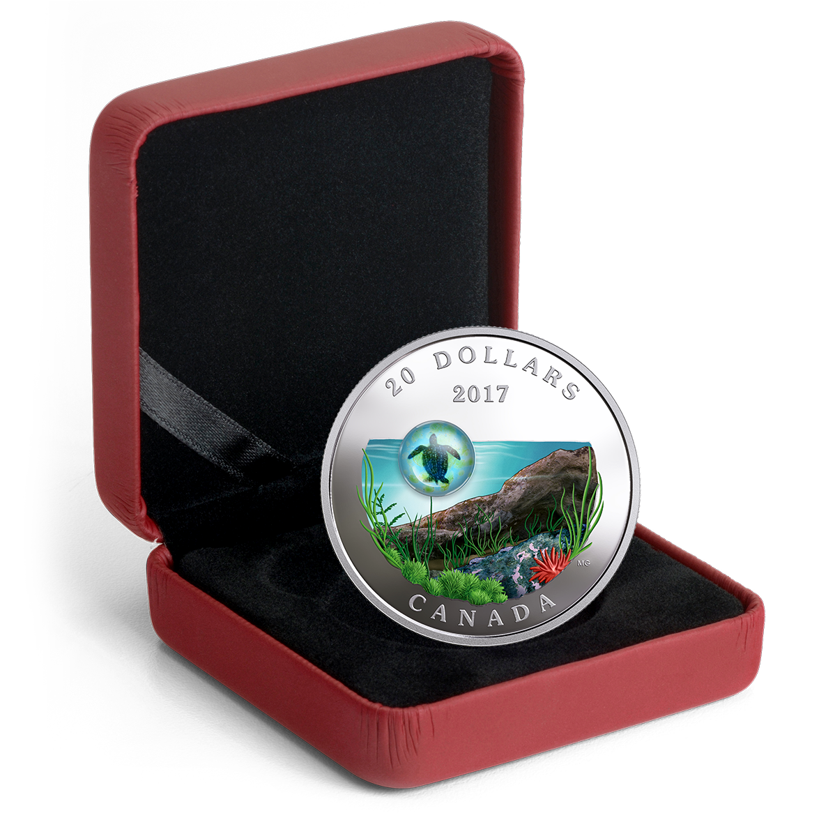 マルサン　ヘドラ350　C-TYPE 1st Painted ver 1 oz. Pure Silver Coloured Coin - Under the Sea: Sea Turtle