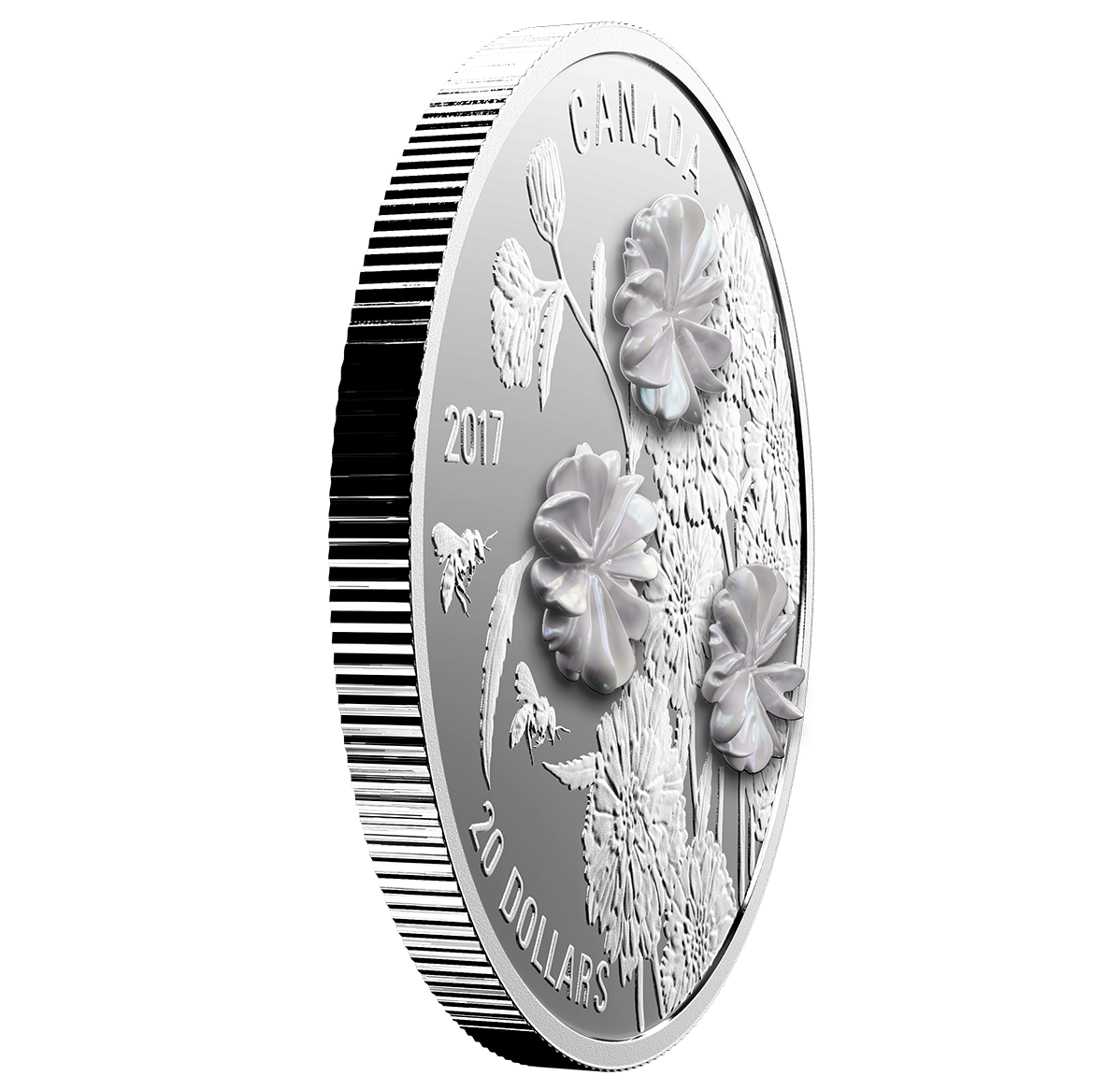Pearl Flowers - 1 oz. Pure Silver Coin - Mintage: 6,000 (2017