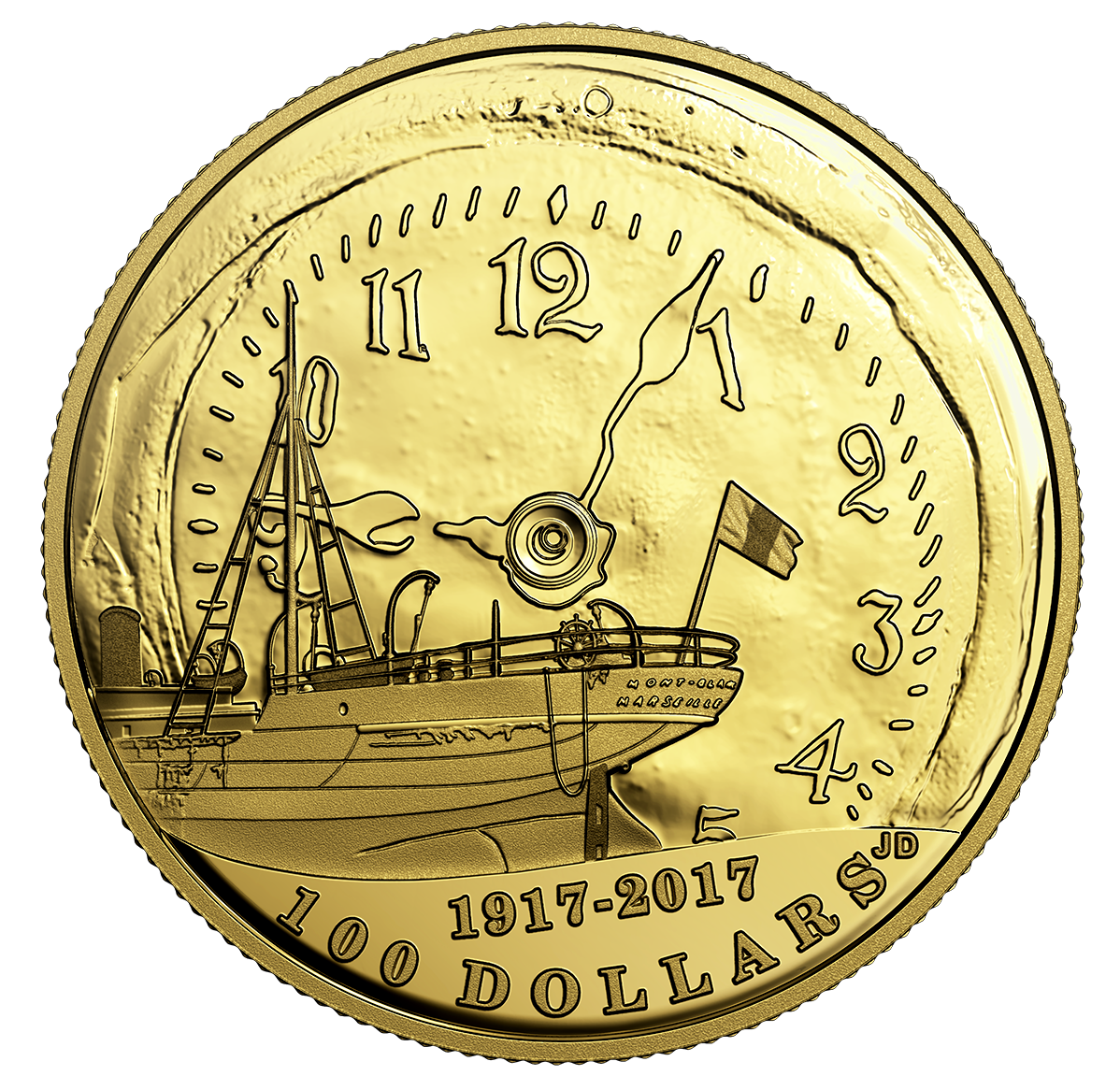 ★１９４３年＊アメリカ軍＊１０Ｋ金/４１７ＧＯＬＤ製＊ＶＦＷＡ議長バッジ（実物） 14-karat Gold Coin – 100th Anniversary of the Halifax Explosion