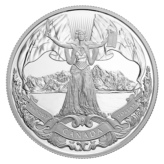 2017 Proof Pure Silver Dollar - 150th Anniversary of Canadian