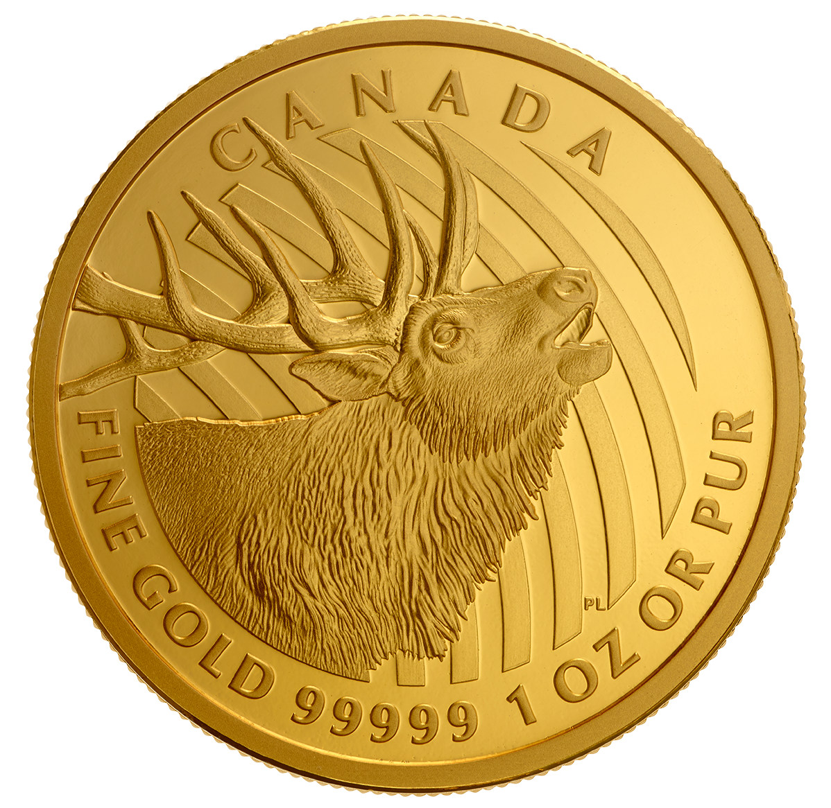 1 oz. 99.999% Pure Gold Coin - Elk - Mintage: 400 (2017) | The
