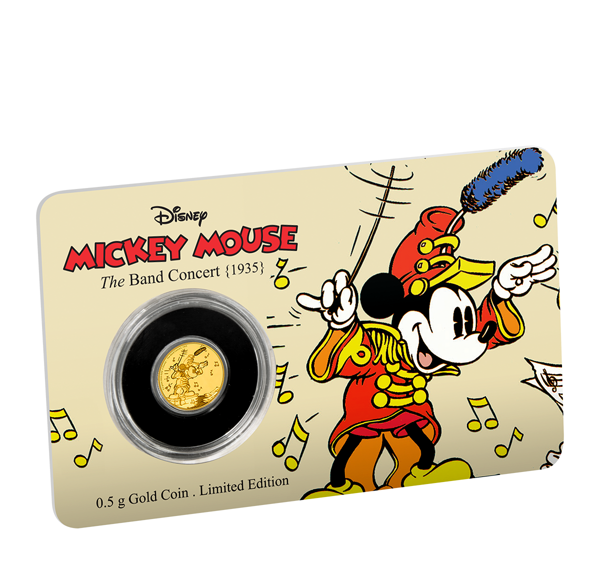 0.5 g Pure Gold Coin – Disney Mickey Mouse Through the Ages: 'The