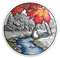 Pure Silver Coin with Swarovski® Crystal - Jewel of the Rain: Sugar Maple Leaves - Mintage: 4,500 (2