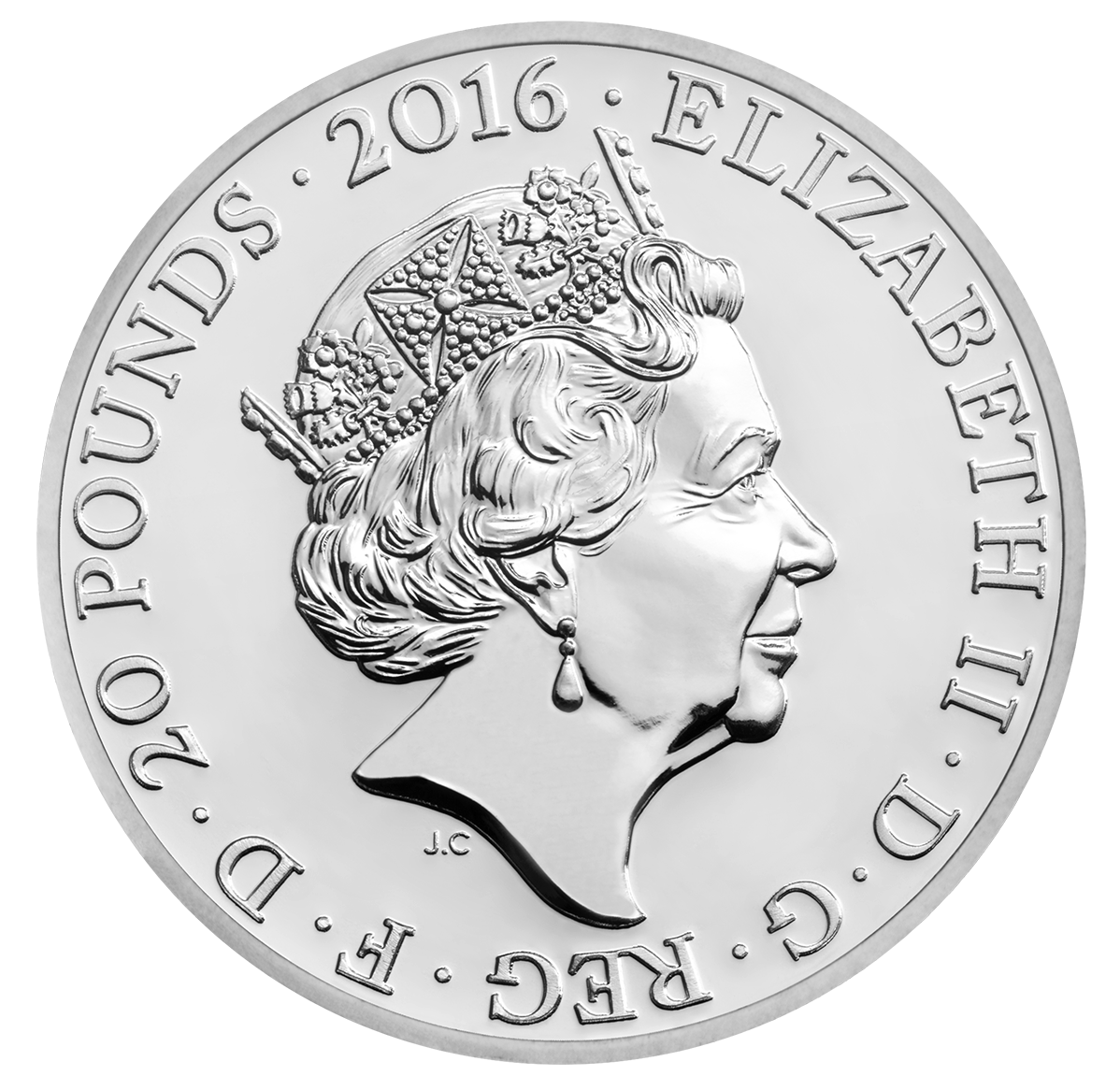 UK £20 Pure Silver Coin - Queen's 90th Birthday (2016) | The Royal