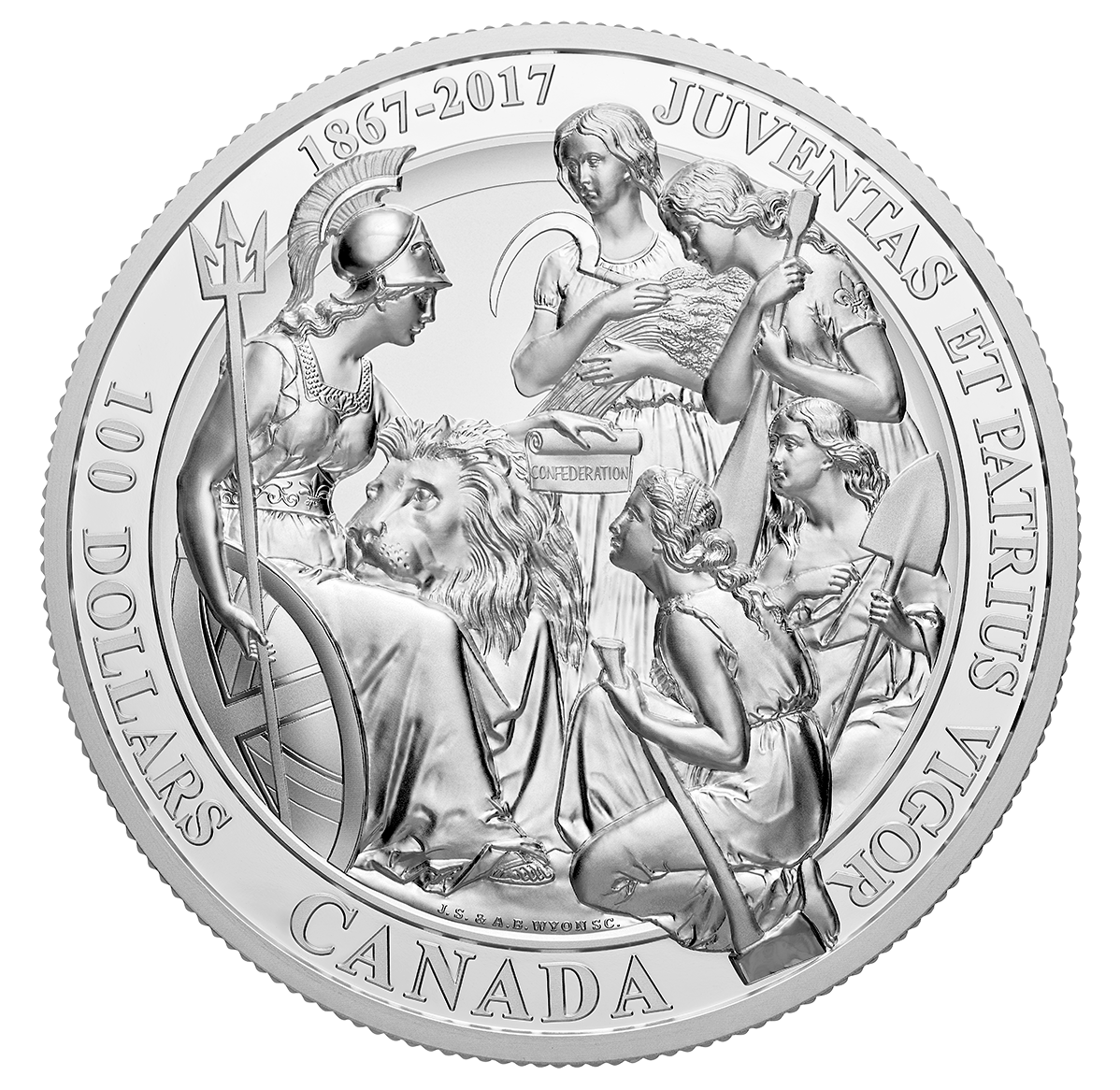 10 oz. Pure Silver Coin - Canadian Federation Medals: Juventas et