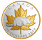Piedfort de 1 oz en argent pur avec placage d'or - Emblèmes intemporels (petits numéros des certific