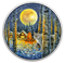 Pièce photoluminescente de 2 oz en argent pur – Série de 4 pièces Animaux au clair de lune : Lynx - 