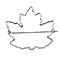 Trousse de conversion en pendentif porte-pièce avec anneau en argent sterling en forme de feuille d'érable stylisée (pièce non incluse)