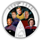 Star Trekᵀᴹ: Five Captains - 2 oz. Pure Silver Coloured Glow-in-the-Dark Coin