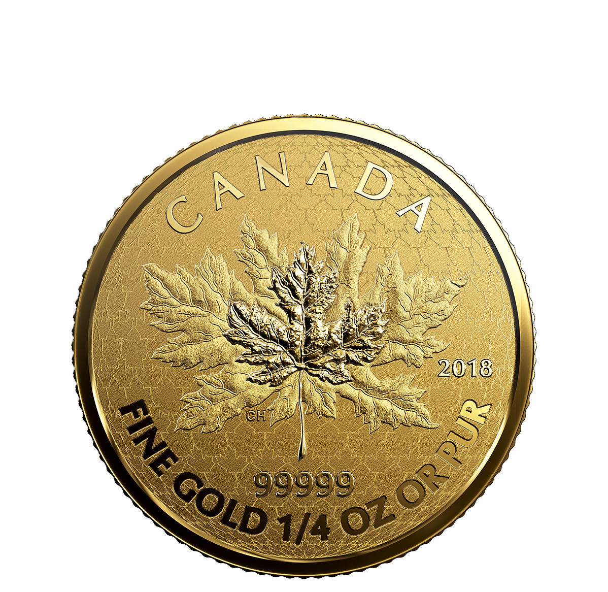 5000vt ゴールド 金　シークレット　4枚セット 99.999% Pure Gold 4-Coin Fractional Set - The Maple Leaf - Mintage
