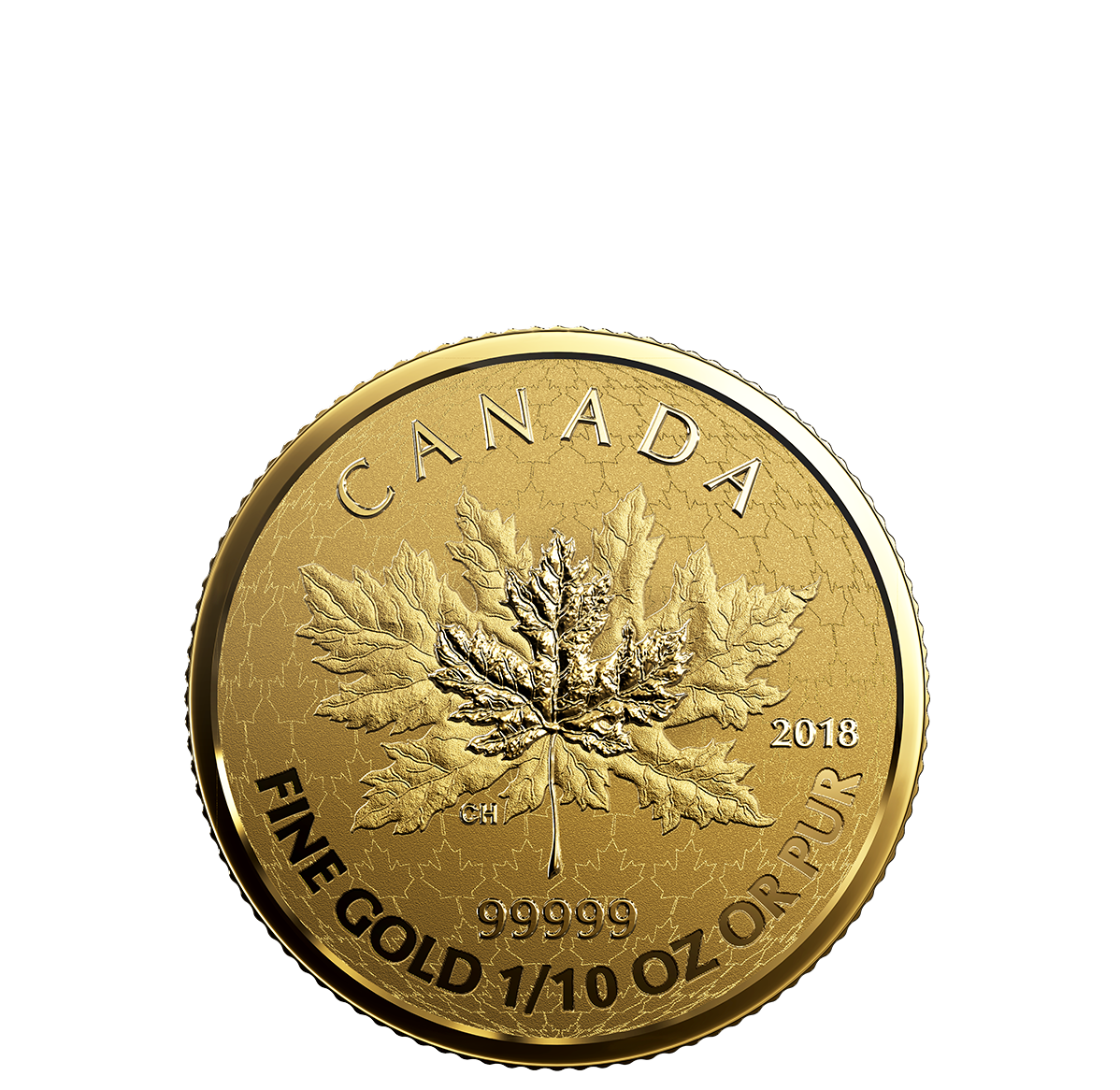 99.999% Pure Gold 4-Coin Fractional Set - The Maple Leaf - Mintage