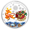 1 oz. Pure Silver Coloured Coin - Murano Holiday Reindeer - Mintage: 5,000 (2018)
