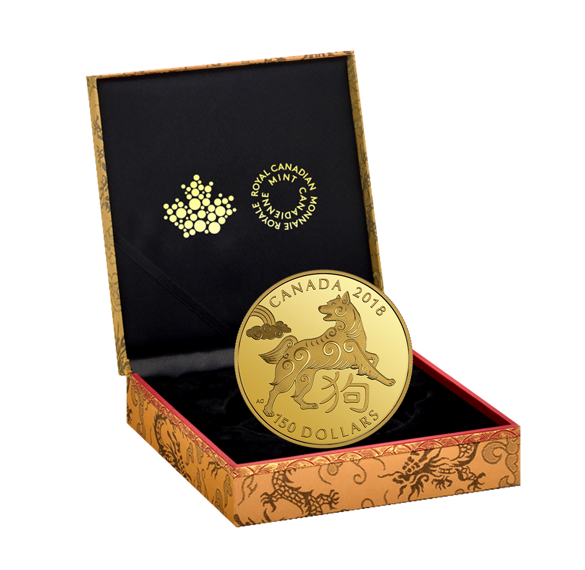18karat Gold Coin Year of the Dog Mintage 1,500 (2018) The