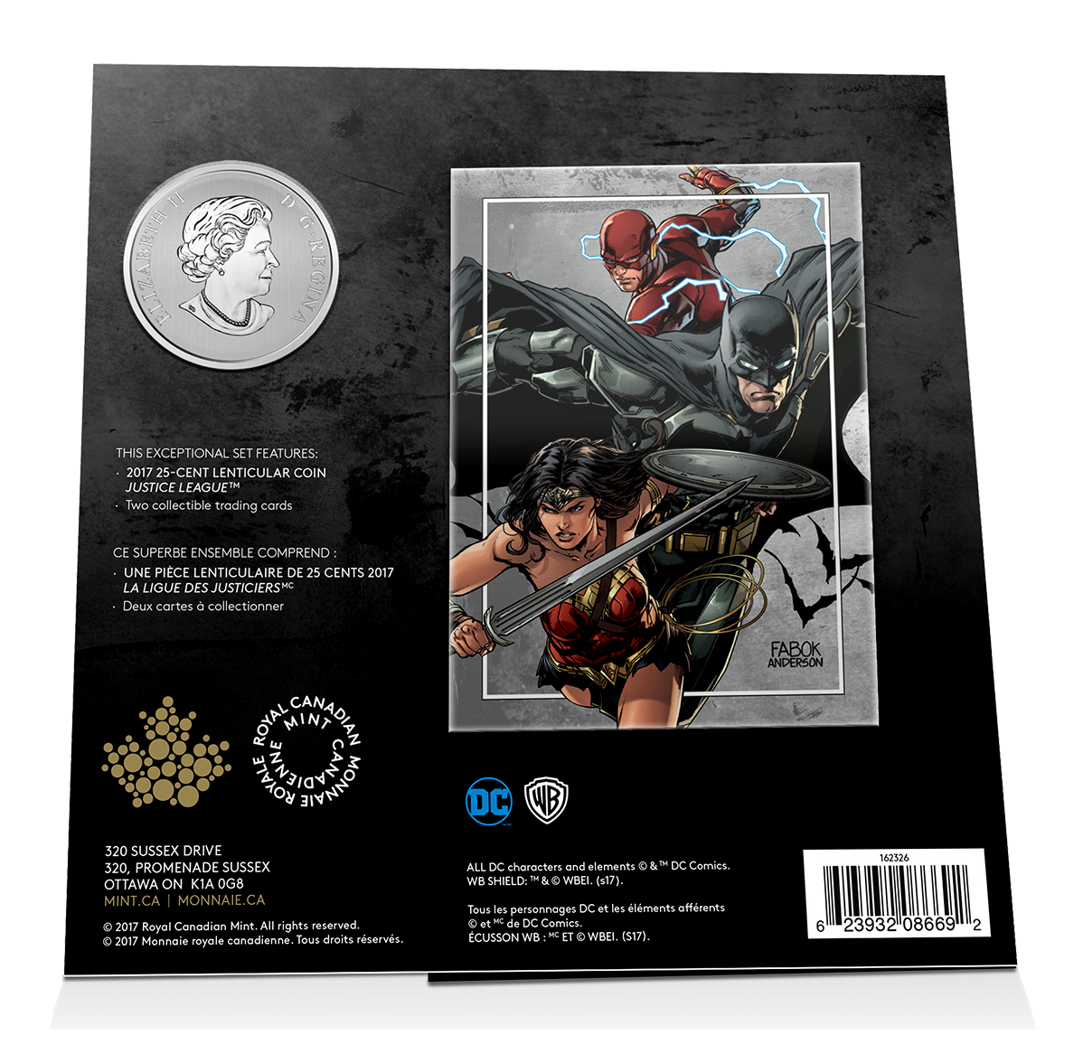3D Coin and Two Trading Cards The Justice League™ (2018)