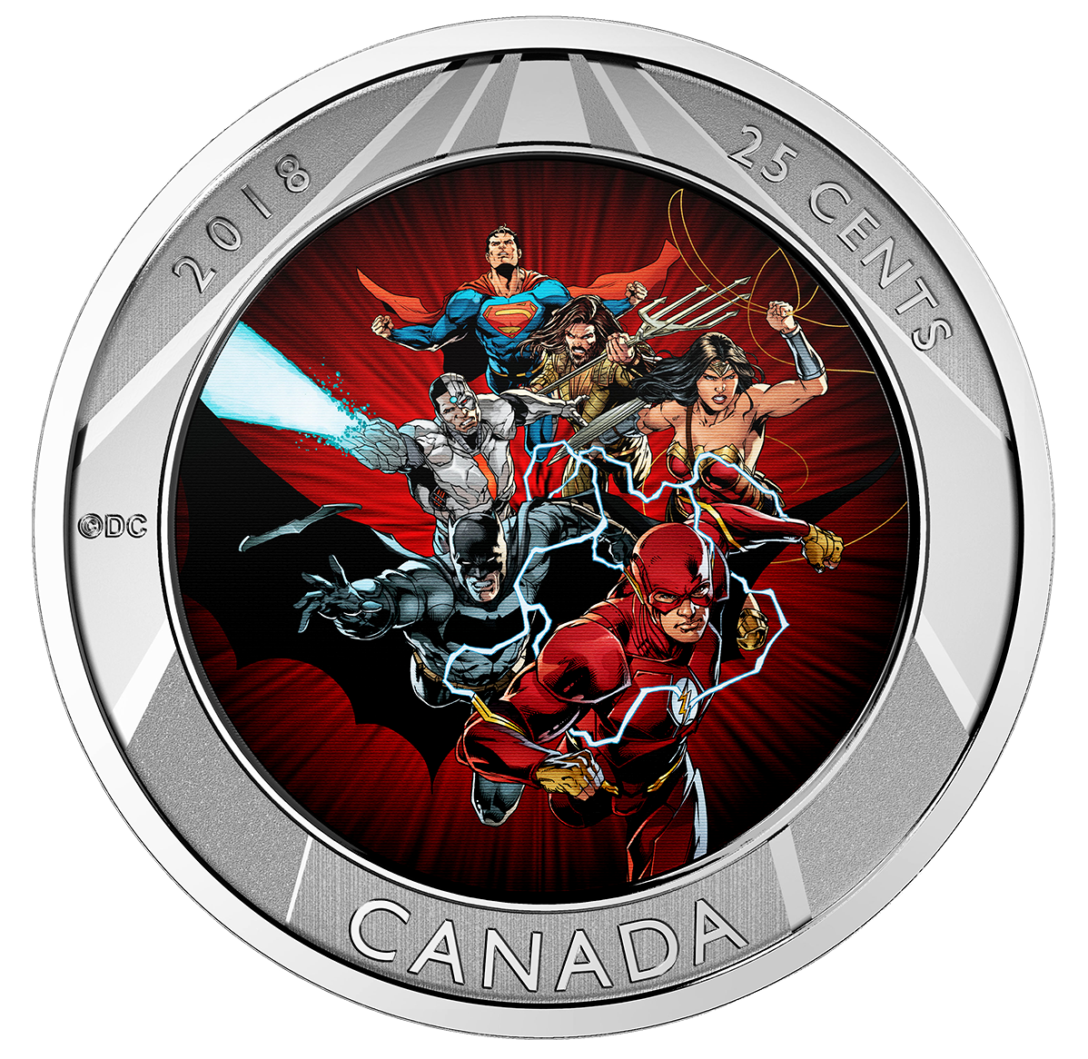 3D Coin and Two Trading Cards The Justice League™ (2018)