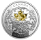 Pièce de 2 oz en argent pur - Feuille d'érable dorée