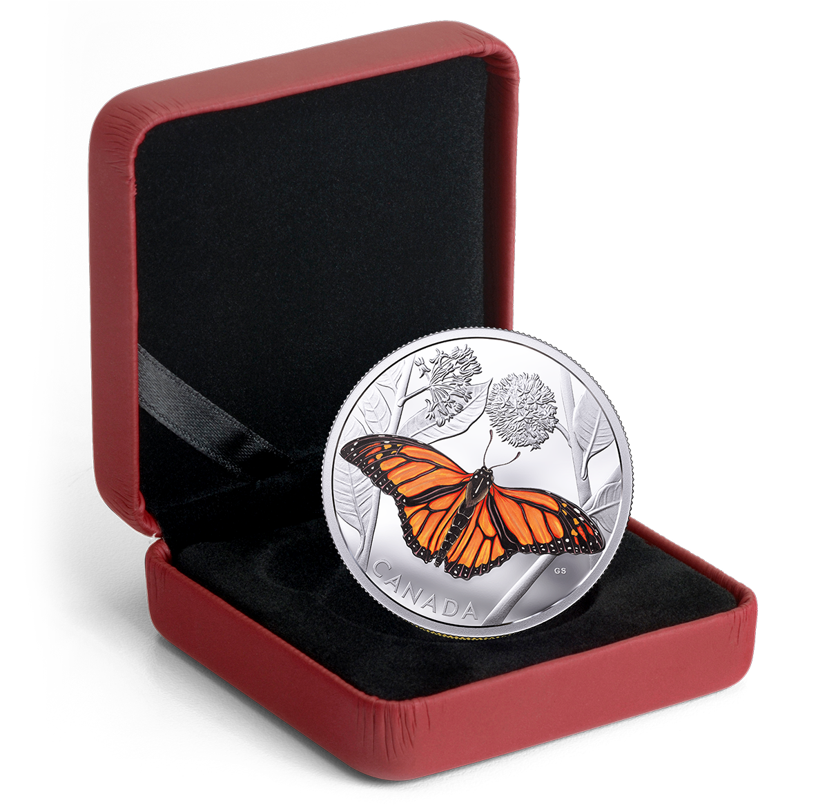 3 oz. Pure Silver Coloured Coin - Monarch Migration - Mintage