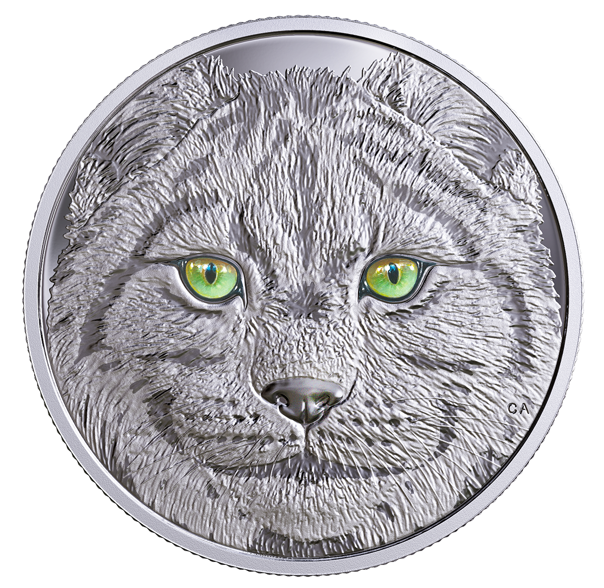 Pure Silver Glow-in-the-Dark Coin - In The Eyes Of The Lynx