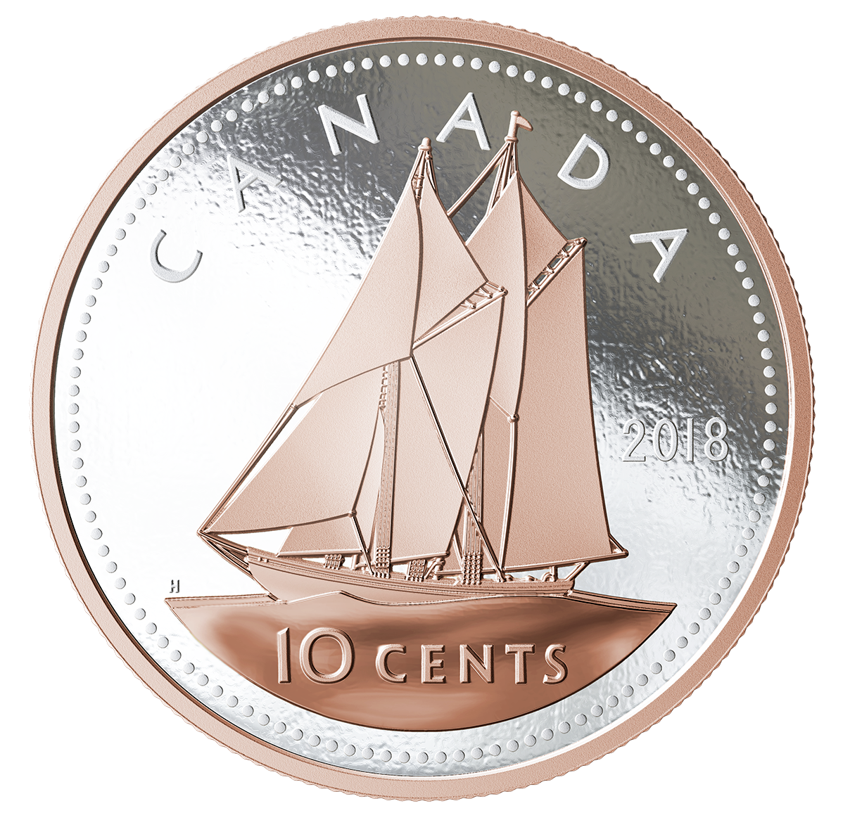 5 oz. Pure Silver Coin with Rose Gold Plating 2018 Big Coin Series