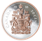 Pièce de 5 oz en argent pur avec placage d’or rose – Série Pièces de grande taille 2018 : Pièce de 50 cents
