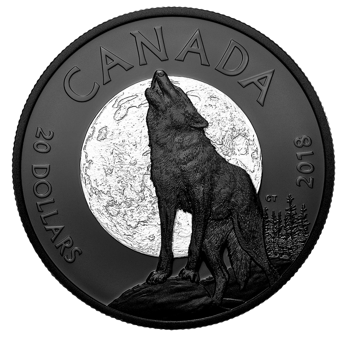 1 oz. Pure Silver Coin - Nocturnal by Nature: The Howling Wolf