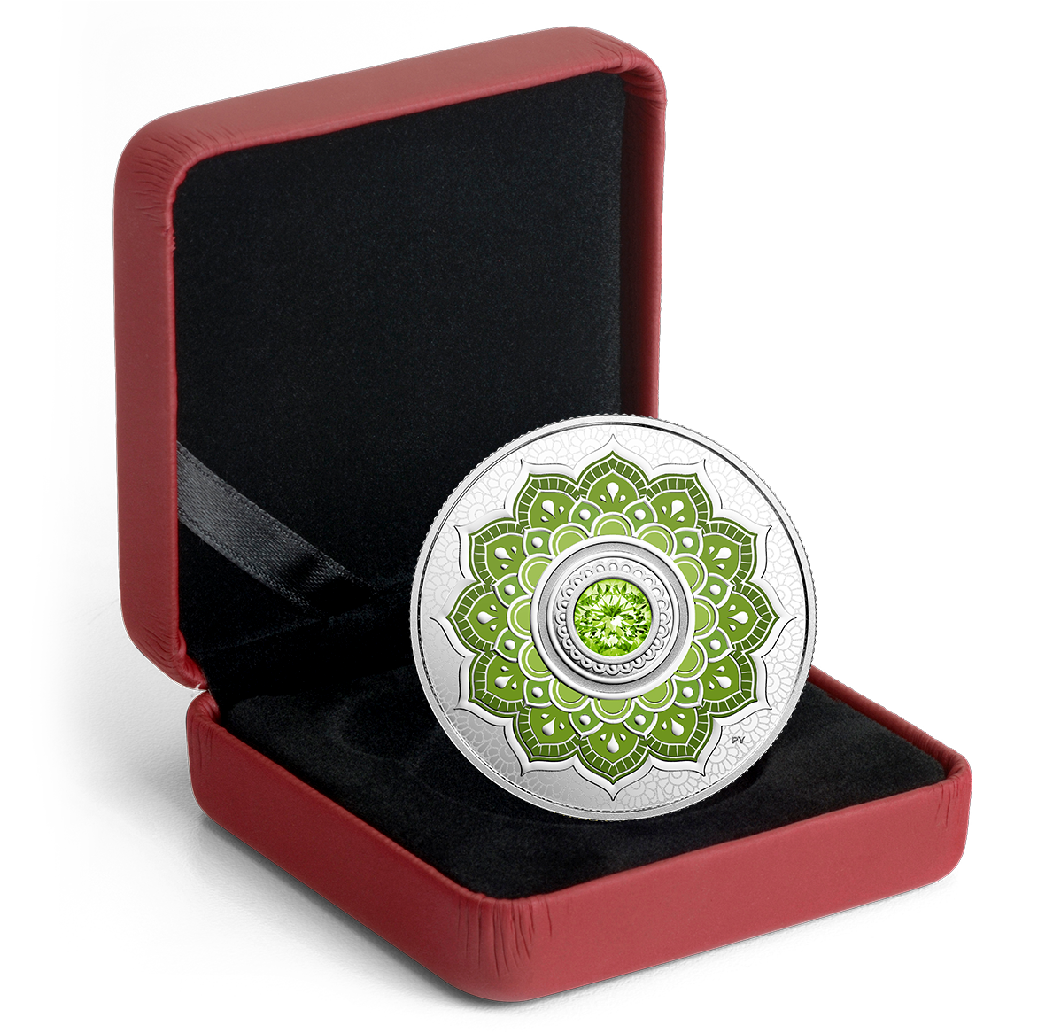 mint様オーダー^ ^ August Birthstone - Pure Silver Coin made with Swarovski® Crystal