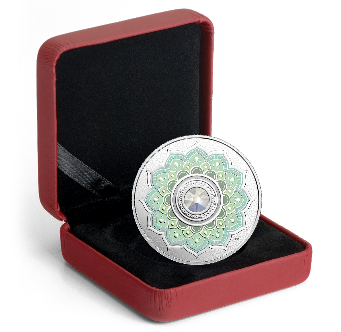 October Birthstone Pure Silver Coin made with Swarovski® Crystal
