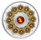 Pierre de naissance de novembre - Pièce en argent pur ornée d'un cristal Swarovski (MD) 