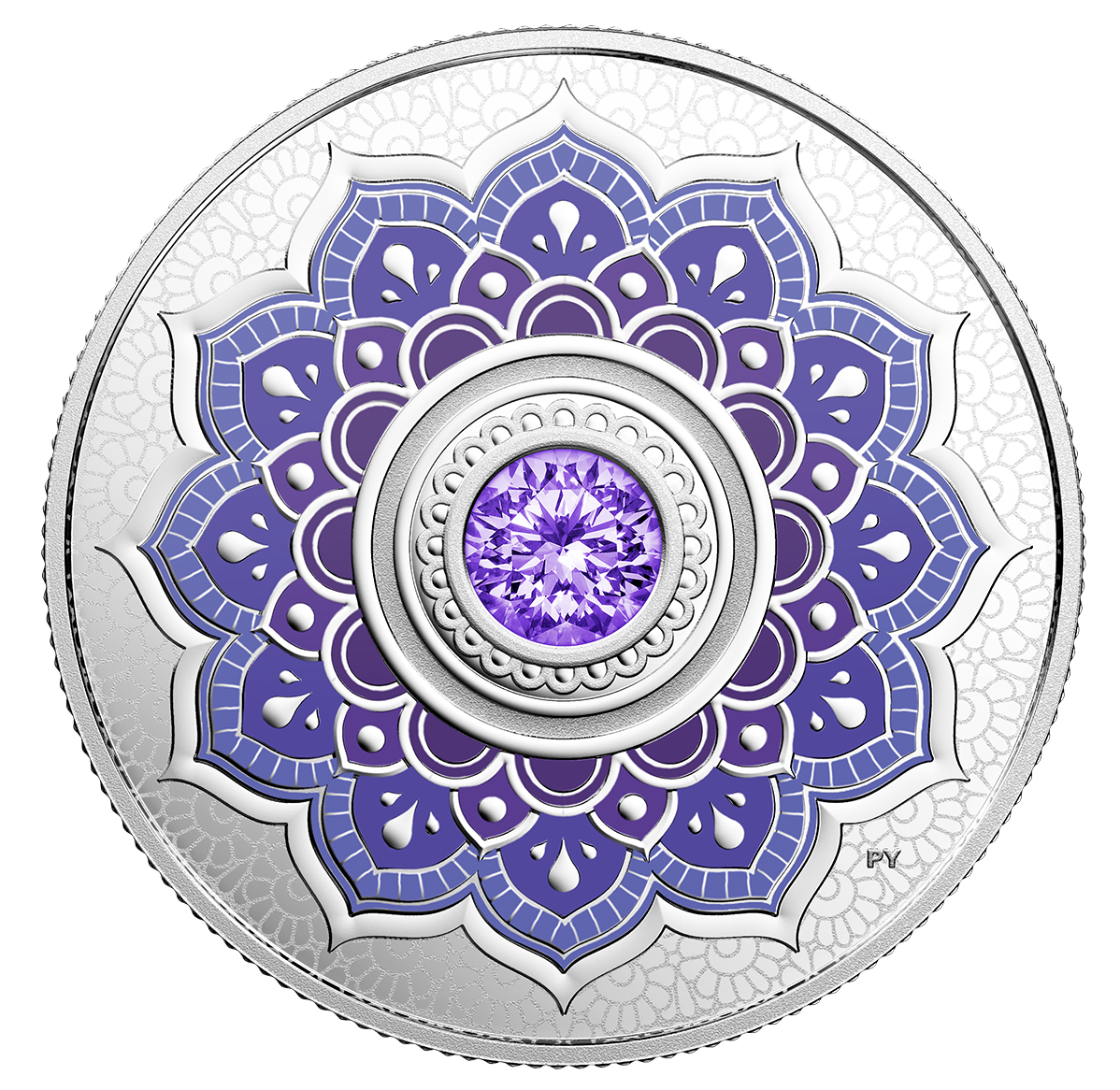 December Birthstone Pure Silver Coin made with Swarovski® Crystal