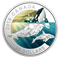 1 oz. Pure Silver Coloured Coin - Geometric Fauna: Orcas
