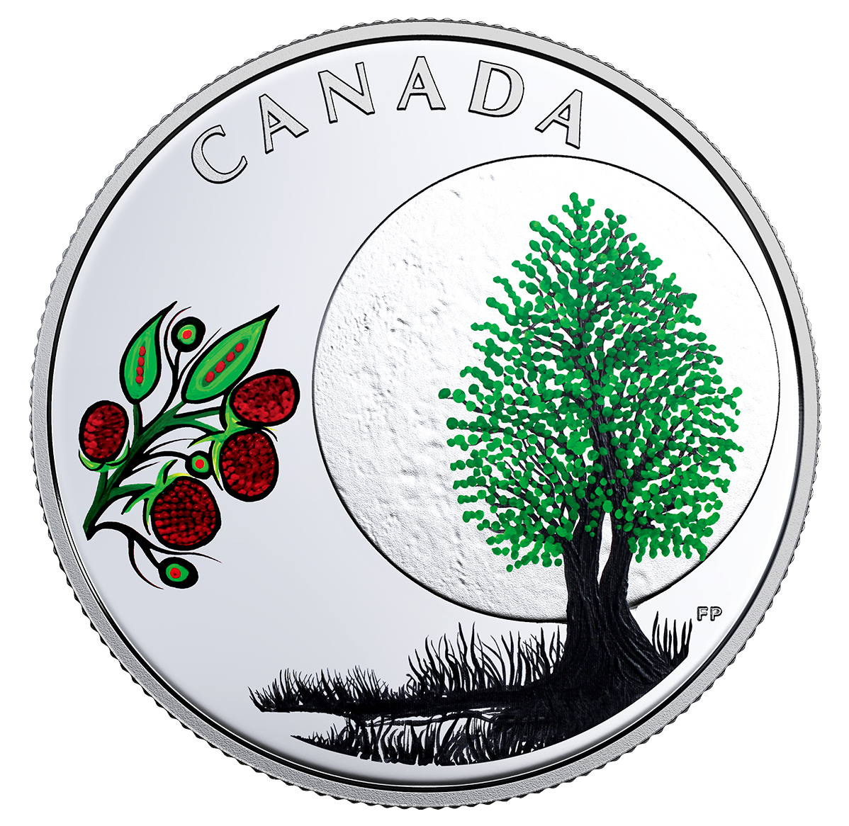 Pure Silver Coloured Coin - Thirteen Teachings From Grandmother